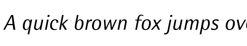 Preview of RotisSemiSans Italic
