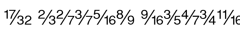 Preview of SansFractionsDiagonal Plain