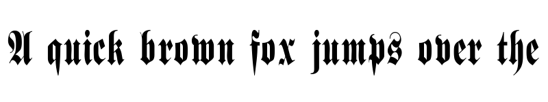 Preview of Schmalfette Fraktur Regular