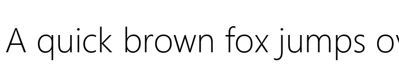 Preview of Segoe UI Light