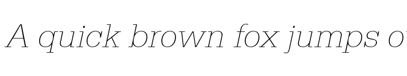 Preview of Serifa Th BT Thin Italic