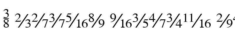 Preview of SeriFractions Regular