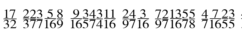 Preview of SeriFractionsVertical Plain