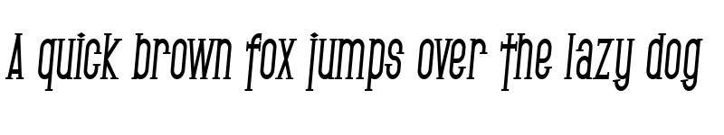 Preview of SF Gothican Condensed Bold Italic