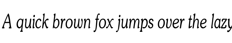 Preview of SouvienneCondensed Italic