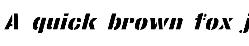 Preview of StencilSans Extrabold Italic