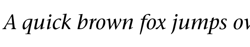 Preview of StoneSerifEF Medium Italic