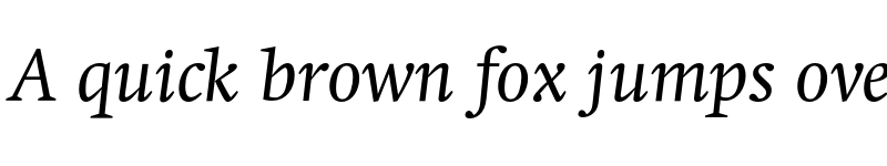 Preview of SwiftEF Regular Italic