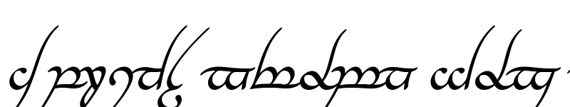 Preview of Tengwar Annatar Italic