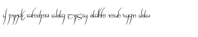 Preview of Tengwar Cursive Regular