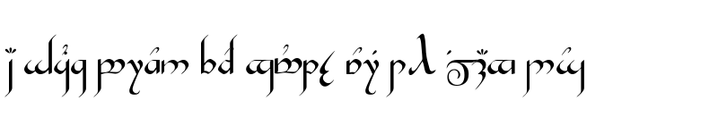 Preview of Tengwar-Gandalf Medium