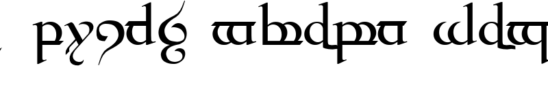 Preview of Tengwar Quenya Medium