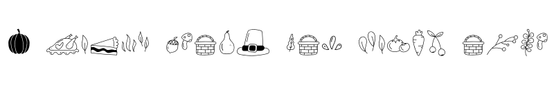 Preview of Thankful Dingbats Regular