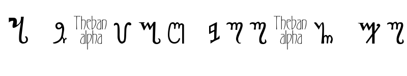 Preview of Theban Alphabet Regular