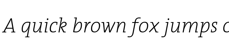 Preview of TheSerifExtraLight Italic