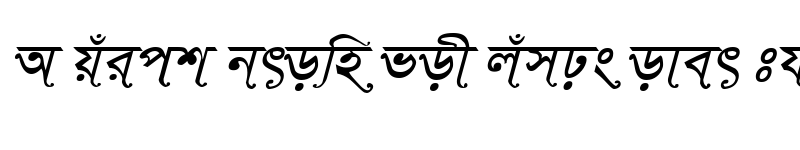 Preview of TonnySushreeMJ Italic