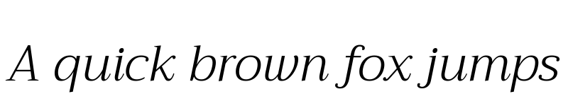 Preview of Trirong Light Italic