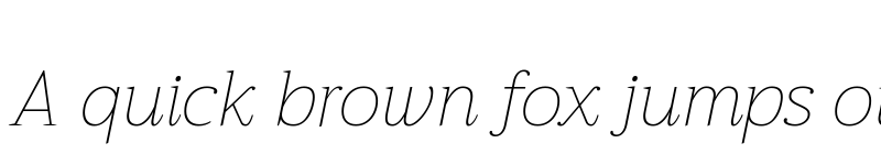 Preview of Trirong Thin Italic