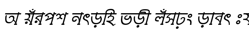 Preview of TuragSushreeMJ Italic