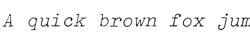 Preview of Typewriter ExtraLight Oblique