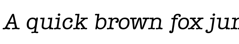 Preview of Typewriter-Serial DB RegularItalic