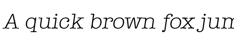 Preview of Typewriter-Serial-Light RegularItalic