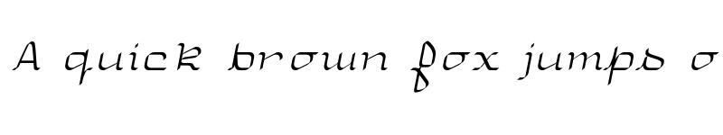 Preview of Uniglow FiftyCursive Regular