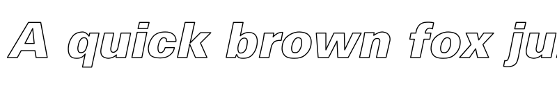 Preview of Univers-Black-Italic Hollow Regular