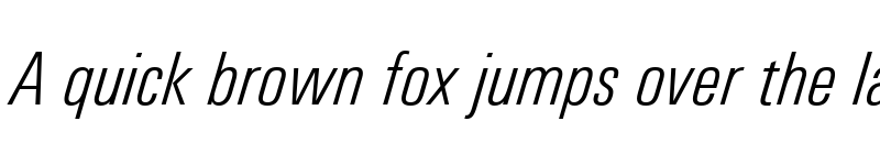 Preview of Univers Light Condensed Italic