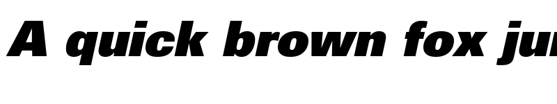 Preview of Univers85-ExtraBlack Extra BlackItalic