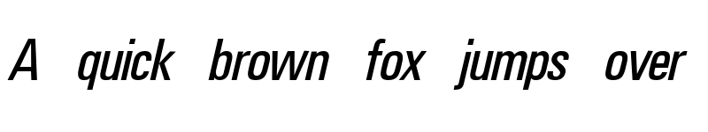 Preview of UniversalCondensed Italic