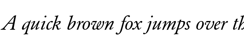 Preview of URWGaramondT Italic