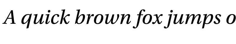 Preview of Utopia Std Caption Italic