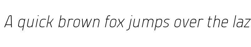 Preview of Vogie Extra Light Narrow Italic