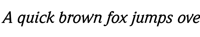 Preview of WeidemannEF Medium Italic