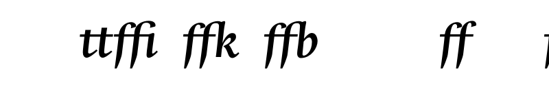 Preview of Whitenights LT Std BoldItalicLigatures
