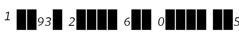 Preview of Whitney Numeric - Light Italic