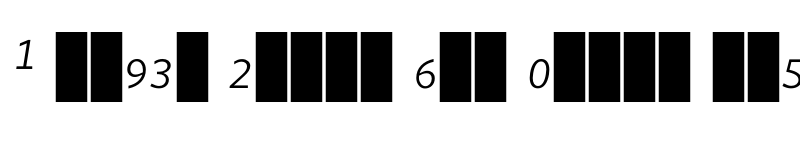 Preview of WhitneyNumeric Light Italic