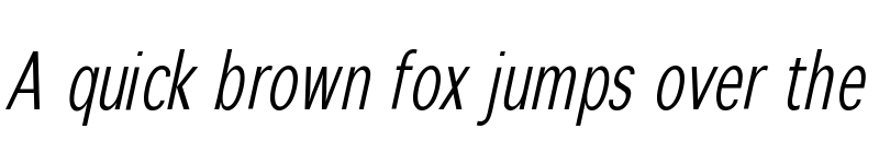 Preview of WinterthurCondensed Italic