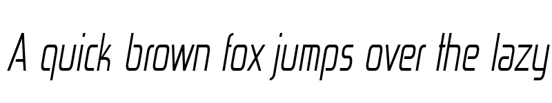 Preview of Zekton Condensed Light Italic