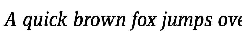 Preview of ZineSerifDis Regular Italic